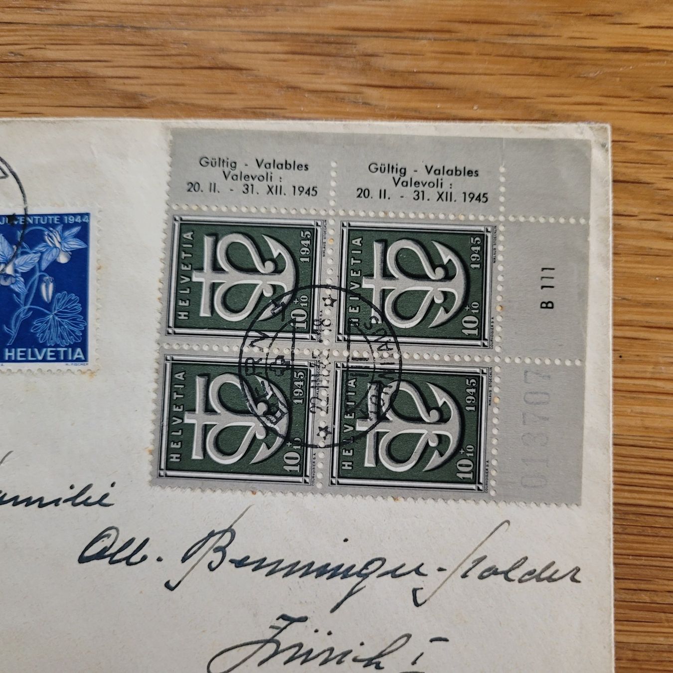 Tutti i francobolli: Dokument Bern 1945 Pro Juventute – Usato da Biel/Bienne venduto da Destockweb 1