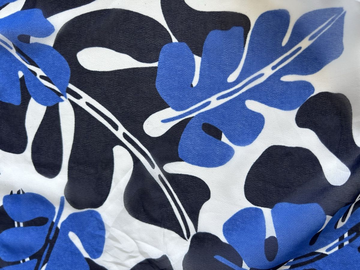 Foulards, Tücher & Schals: LA BLANCA Sarong blue white leaf print polyester one size – Neu (gemäss Beschreibung) aus Saland von ele_vc96 1