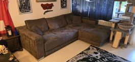 Sofa braun ausziehbar (elektr.)