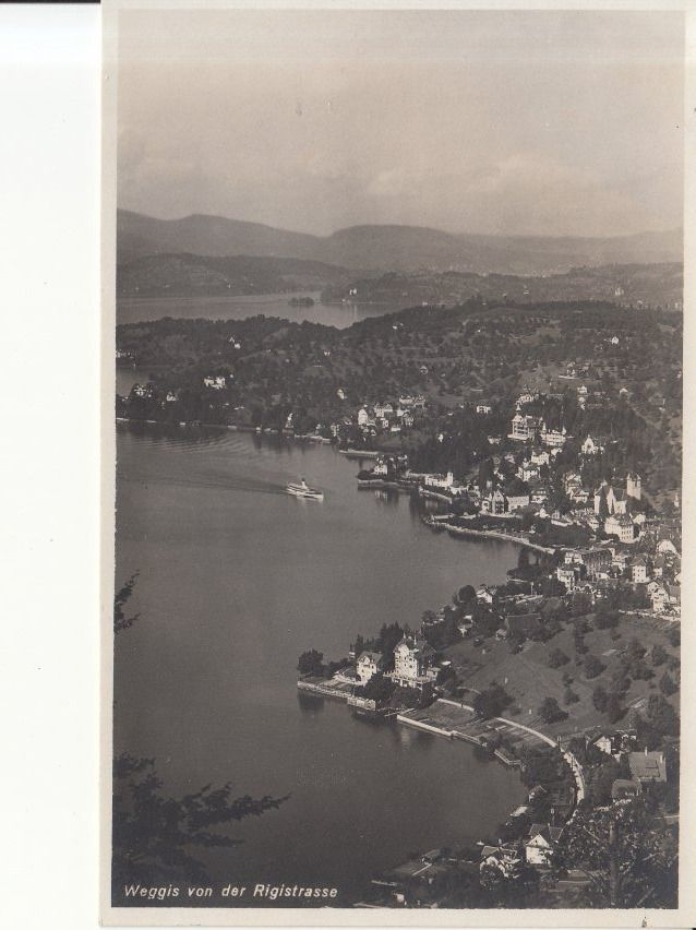 Cartoline postali: Weggis von Rigistrasse ca. 1930 – Usato da Bürglen TG venduto da StampGraf