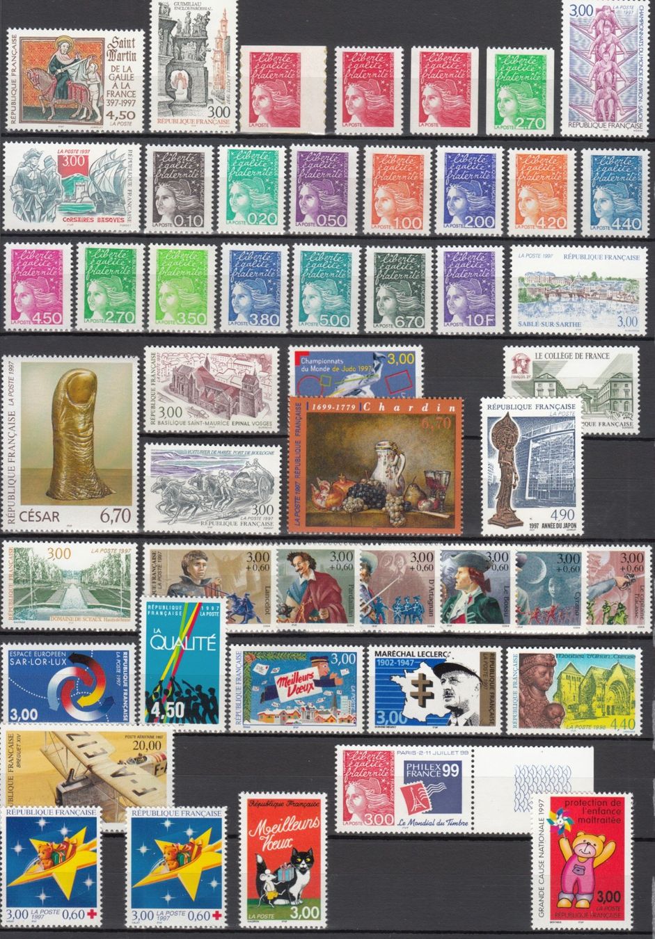 Alle Briefmarken: Frankreich 1997 postfrisch – Gebraucht aus Bürglen TG von StampGraf 1