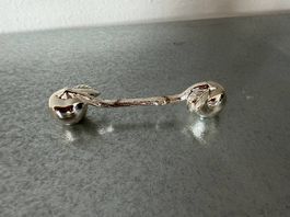 Messerbank silberfarben Obstmotiv neuwertig