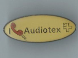 Placchette & Badge: PTT Audiotex Pin – Usato da Zürich venduto da t24_de