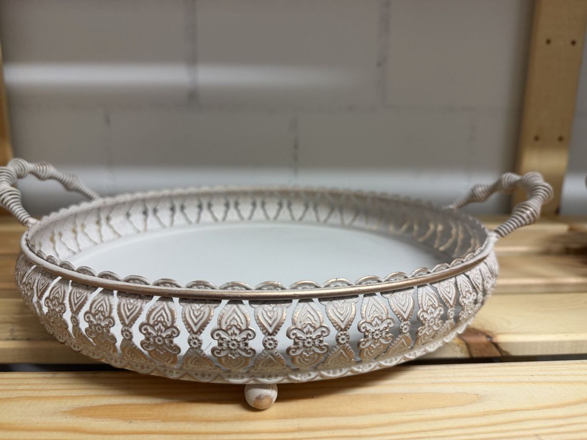 2er Set Vintage Metalltabletts – Shabby Chic – Landhausstil (D'occasion ...