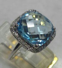 Anelli: Diamanten und Blau Topas Ring – Nuovo (secondo la descrizione) da Zürich venduto da Benedikt21 6