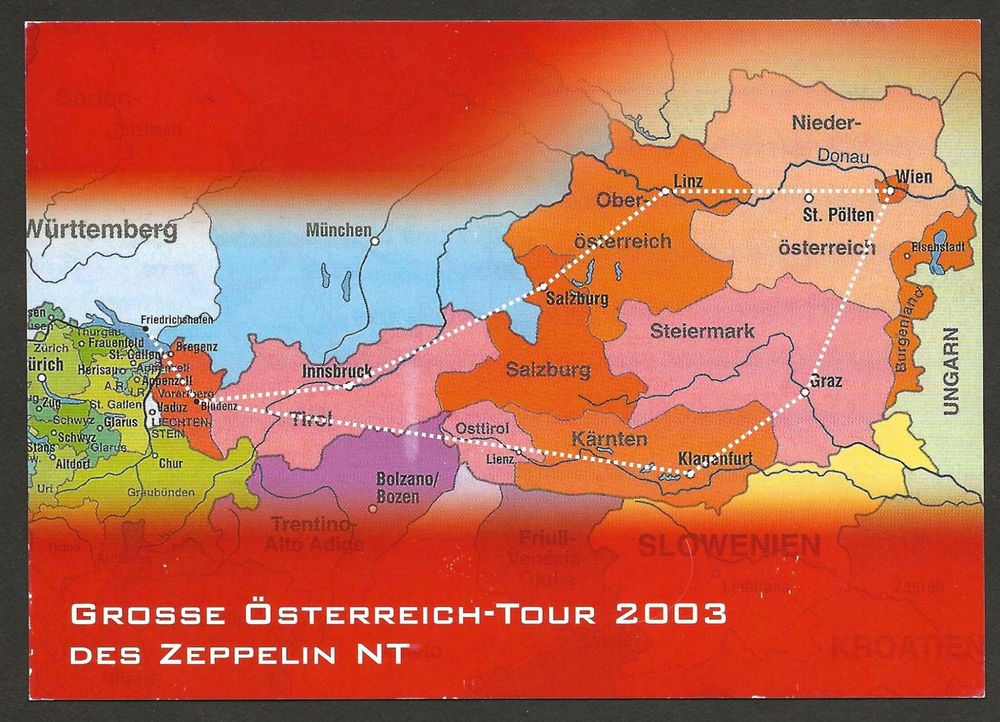 2003 Zeppelin NT Friedrichshafen Hohenems Bordsiegel M. (Gebraucht) in