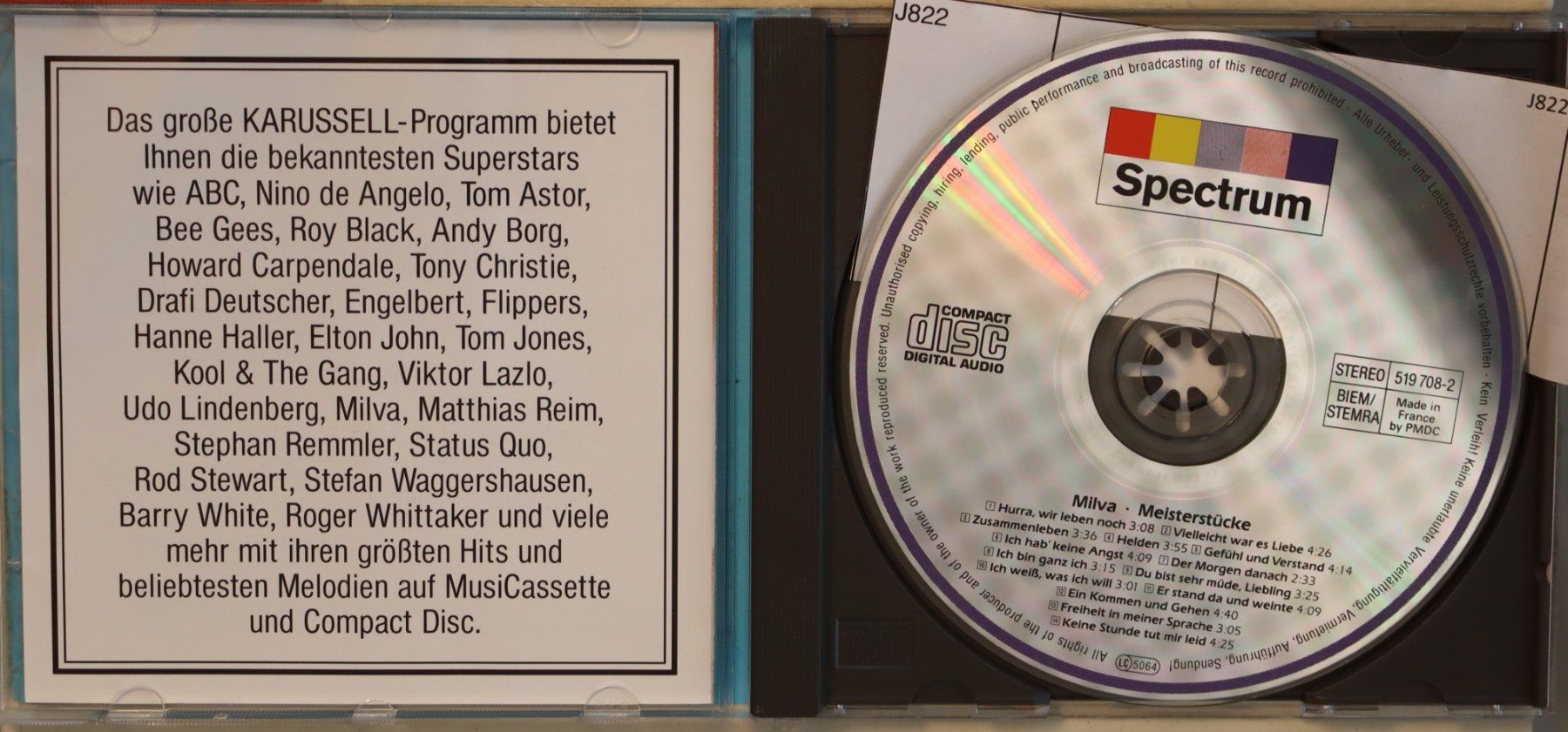 CD: Milva -Meisterstücke – Usato da Luzern venduto da CONTENTI 1