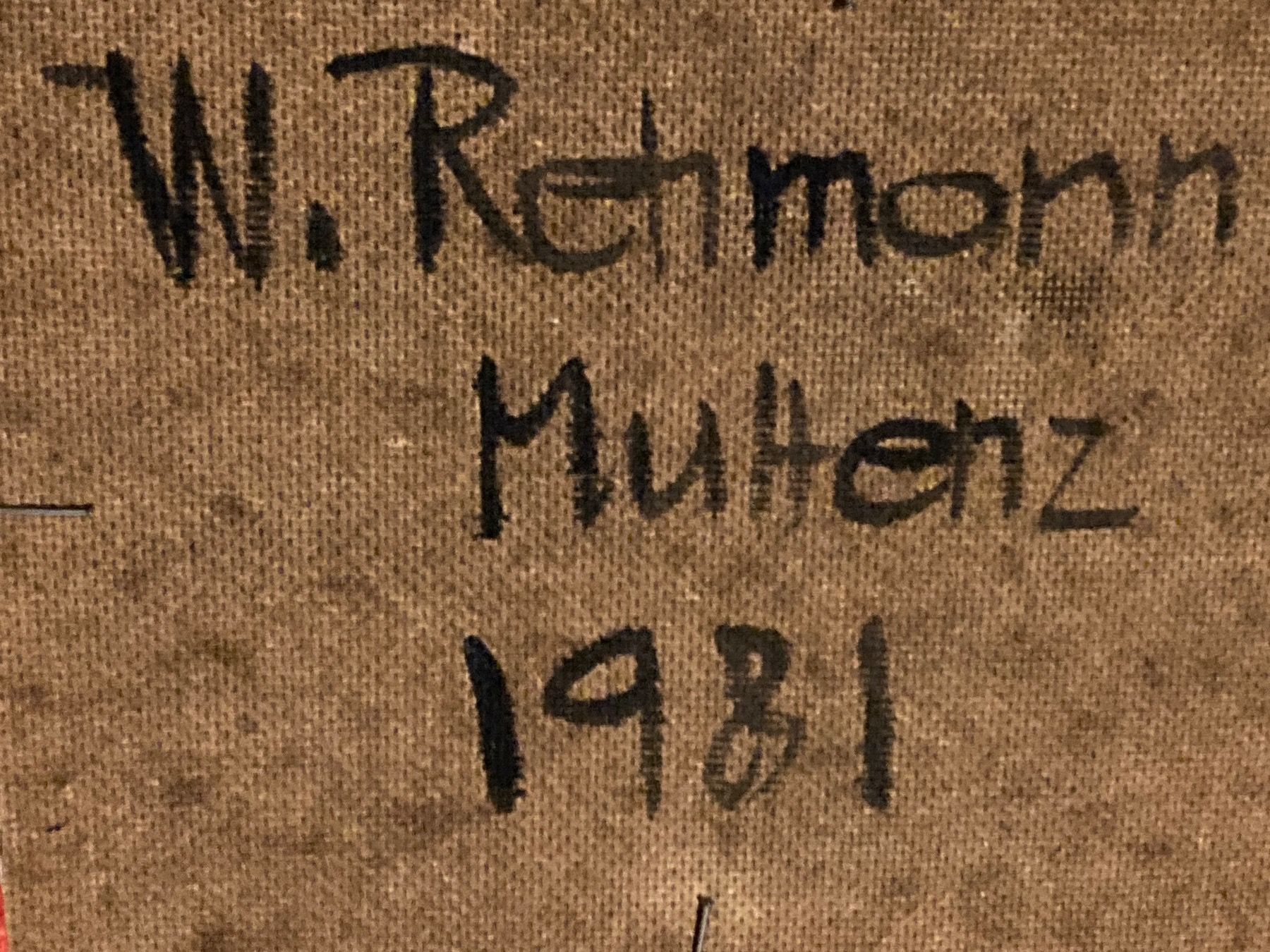 Dipinti: W. Rehmann 1981 Landschaftsgemälde monogrammiert mit Schloss – Usato da Hirzel venduto da pjn_d7xp 9