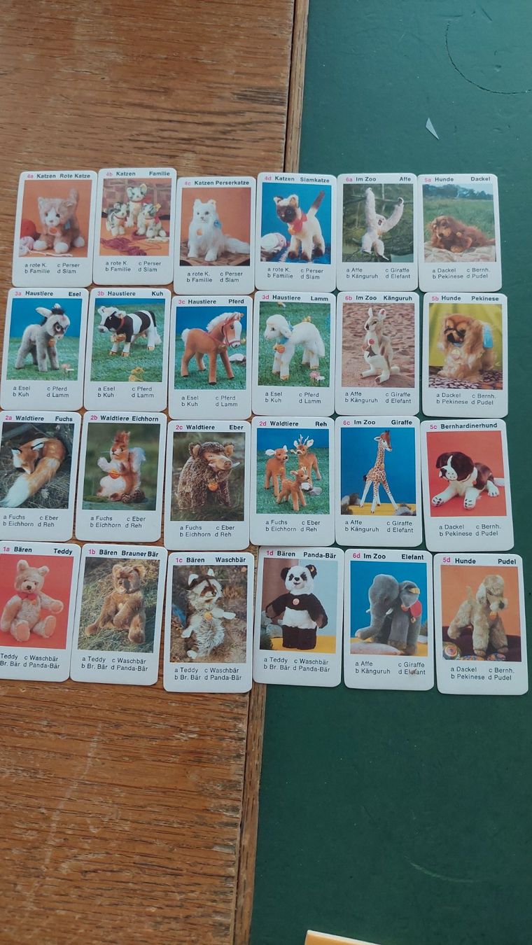 Giochi: Quartett-Spiel 'die liliputs' STEIFF-TIERE – Nuovo (secondo la descrizione) da Arnegg venduto da thurboMax