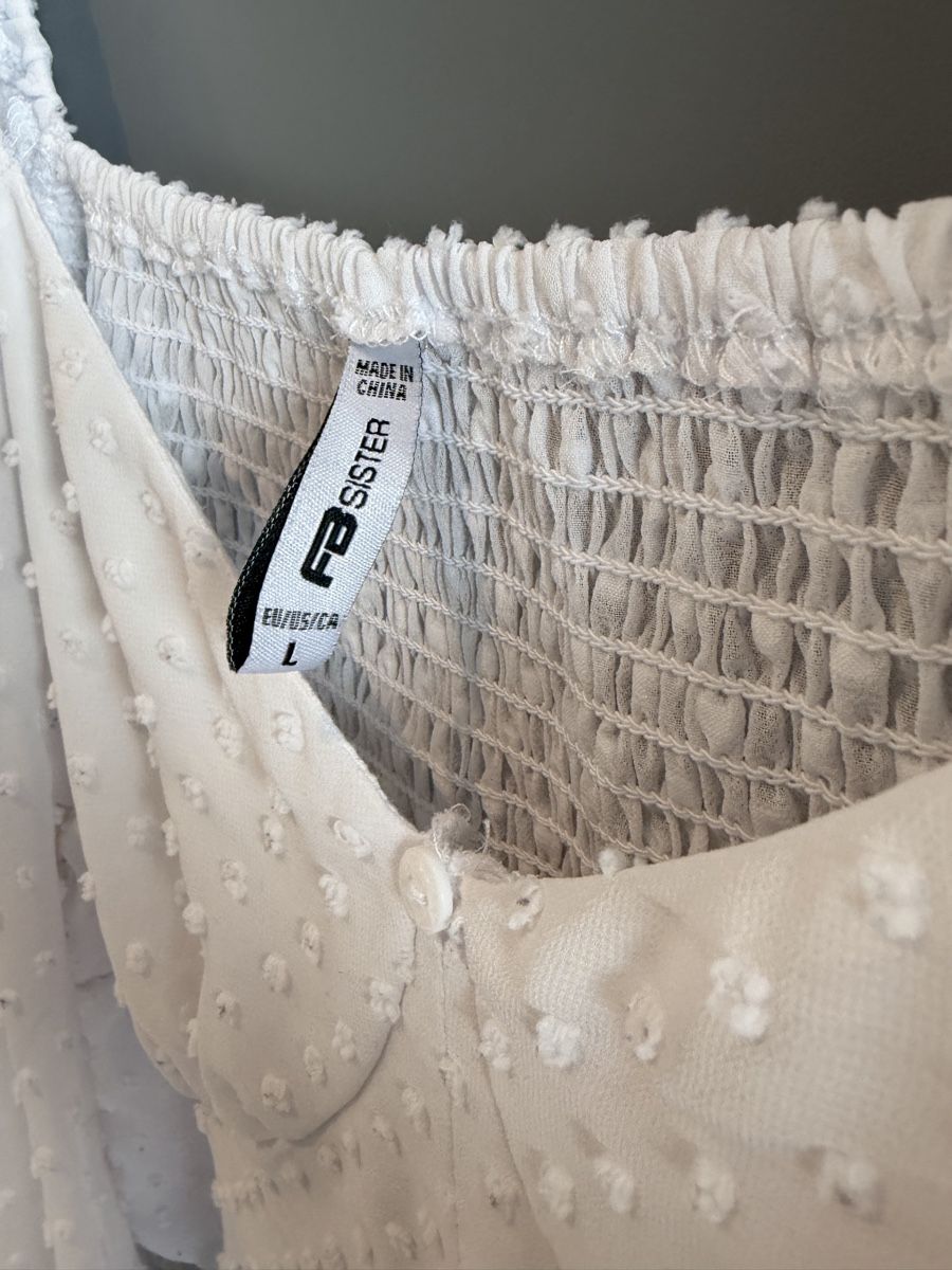 Tops: Haut blanc manches longues taille L – D'occasion à Champlan par Ger77 1