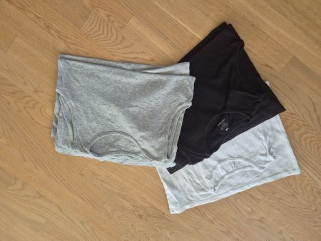 Tanktops H&M schwarz grau weiss Grösse 170