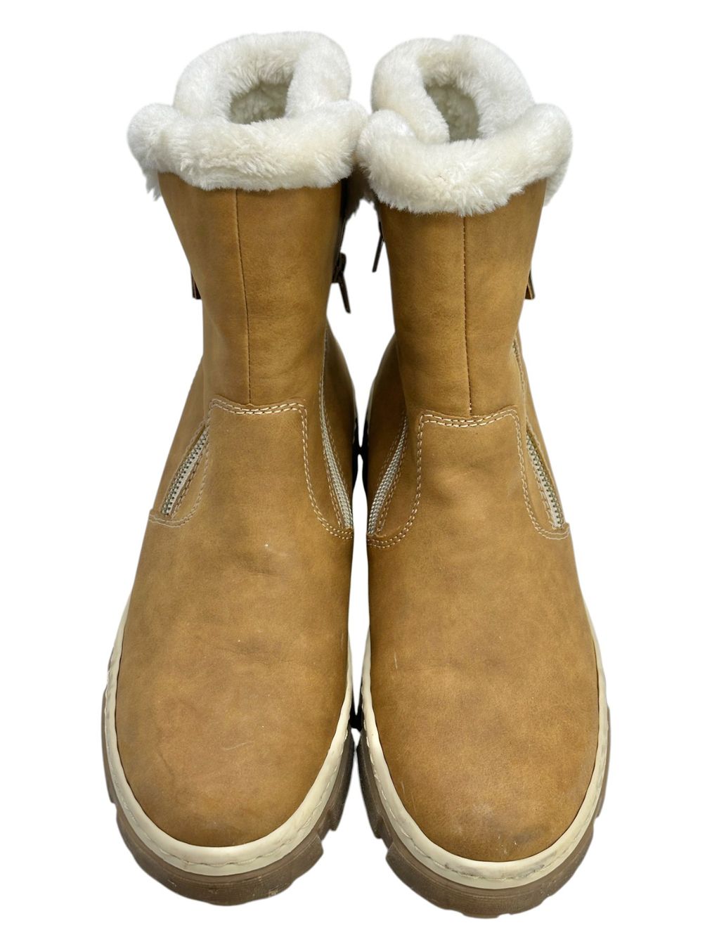 Scarpe da donna: Bottines fourrées RIKER cuir daim marron. Pointure 40 – Usato da Cossonay-Ville venduto da PatineDuTemps 2