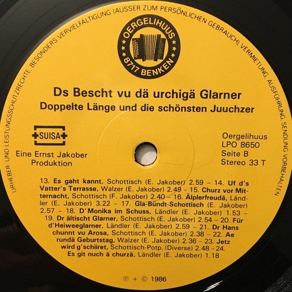 Dischi in vinile: Ds Bescht vu dä urchigä Glarner (LP) – Usato da Grüningen venduto da azulmarron 3