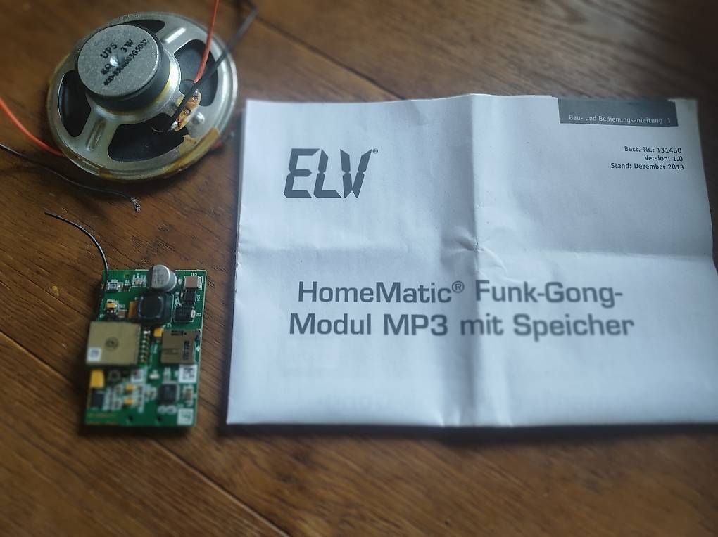 Homematic Elektronikbauteile: Homematic funk gong Modul mp3 – Gebraucht aus Tesserete von philboby1