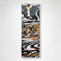 Abstraktes Acrylgemälde "Sternenstaub" 20x60cm Original