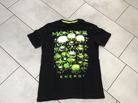 Herren T-Shirt Schwarz Monster Energy Grösse XL