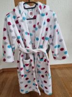 Bademantel weiss mit farbigen Punkten Grösse 128