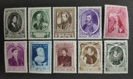 Belgien 1941-42, Porträts, Satz ungestempelt