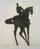 MOSER Rudolf (1914-1972) - Reiter , vor 1965 - Holzschnitt