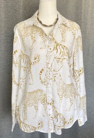 JANE + DELANCEY Bluse aus Leinen/Viskose Grösse S