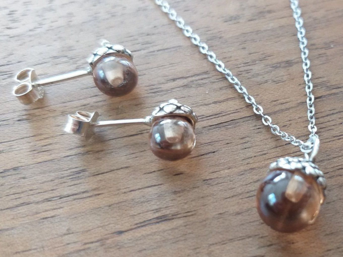Catenine: Silber 925 Halskette & Ohrstecker Set – Nuovo (secondo la descrizione) da Zürich venduto da Stonejewelry