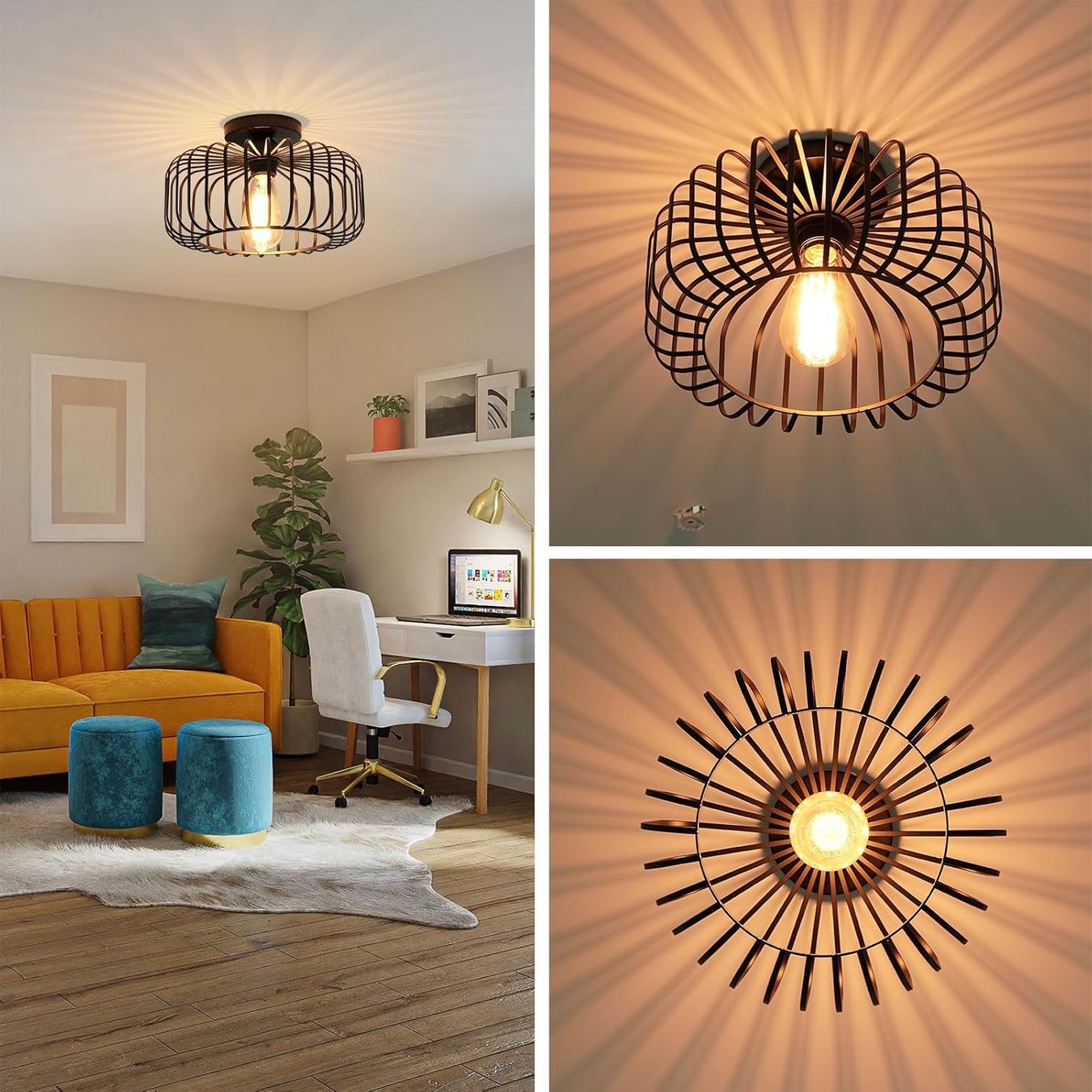 Lampadari & plafoniere: Vintage Deckenlampe Metall Schwarz E27 – Nuovo e nell'imballaggio originale da Gossau ZH venduto da amzbud 4