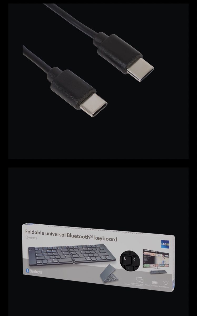 Tastiere: NEU OVP Faltbare Bluetooth Tastatur USB-C für PC oder Tablet – Nuovo e nell'imballaggio originale da Bibern SH venduto da Anuja_20 4