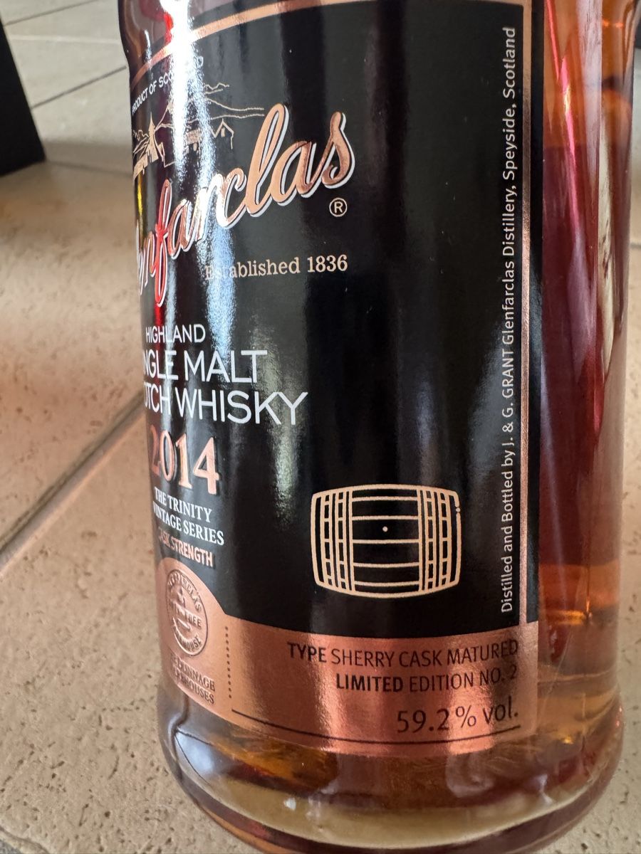 Glenfarclas Bevande alcoliche: Glenfarclas 2014 Trinity Vintage Series Sherry Cask Cask Str – Usato da Hergiswil NW venduto da wert721 5