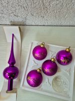Weihnachtsbaumschmuck lila Glas gebraucht gut erhalten