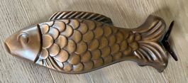 Alte Backform Kupfer 29 cm FISCH vintage - seltene Form