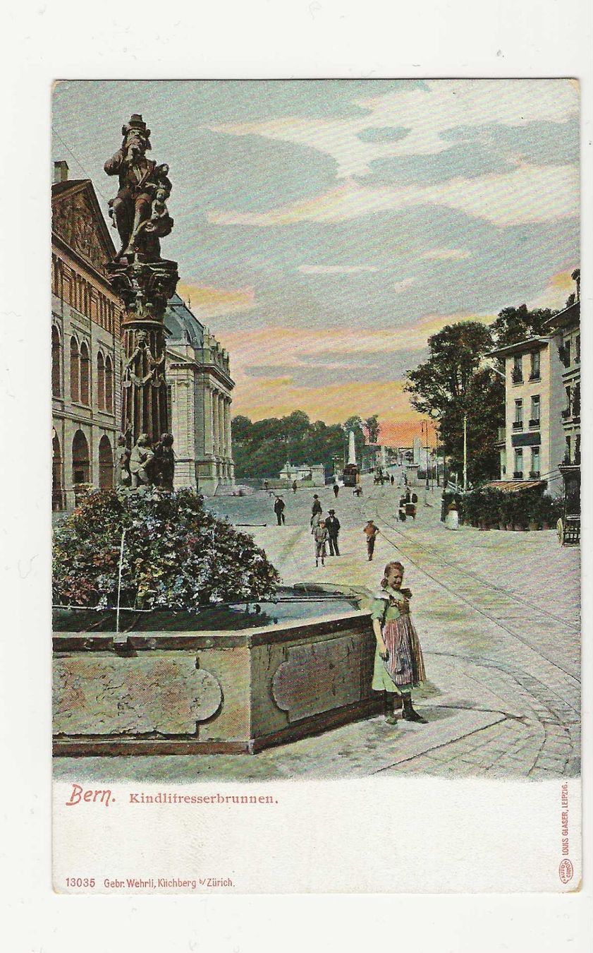 Cartoline postali: BERN.  Kindlifresserbrunnen – Usato da Küttigen venduto da rolypo