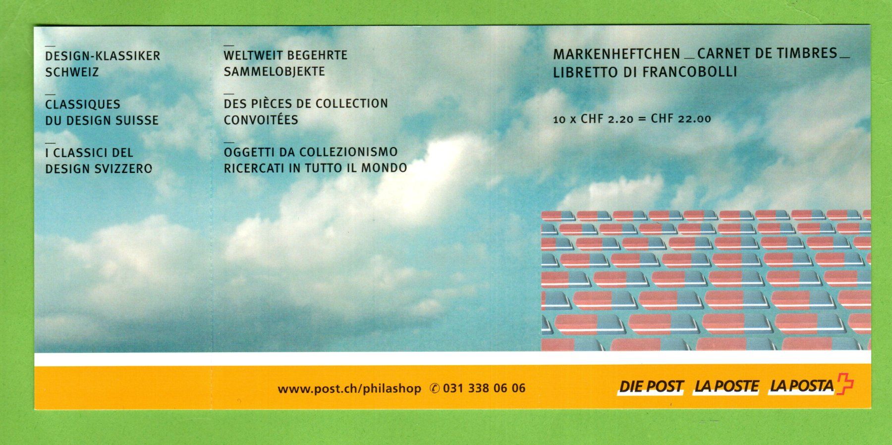 Tutti i francobolli: 2005 MH Design-Klassiker "Fixpencil" postfrisch SBK 55.-- – Nuovo (secondo la descrizione) da Stein am Rhein venduto da Huehnerhund 1