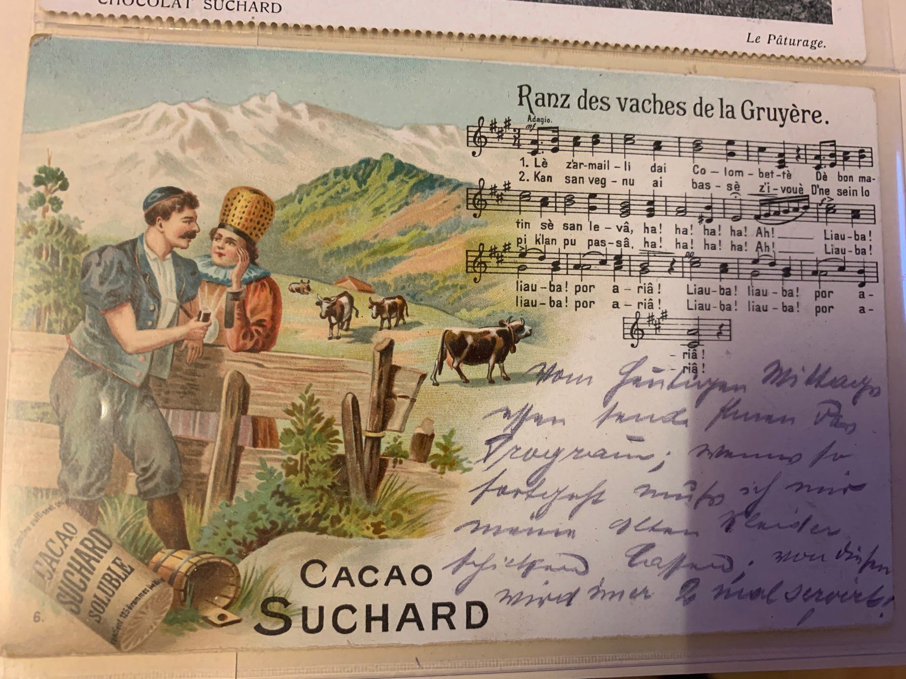 Cartoline postali: 5 AK - CHOCOLAT SUCHARD / 3 AK mit LIEDER-TEXT ! – Usato da Hedingen venduto da Wowi 3