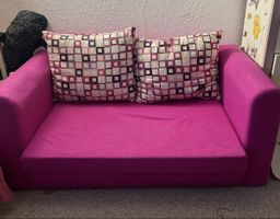Schlafsofa pink, 2 Sitzplätze, 145cm