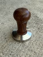 Espresso Tamper [58.4mm] Edelstahl mit Holzgriff,neuwertig
