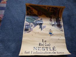 Bébé Nestlé,Litho,Plakat,1930,Paris,Tram,Polizist,Künstl.TPB