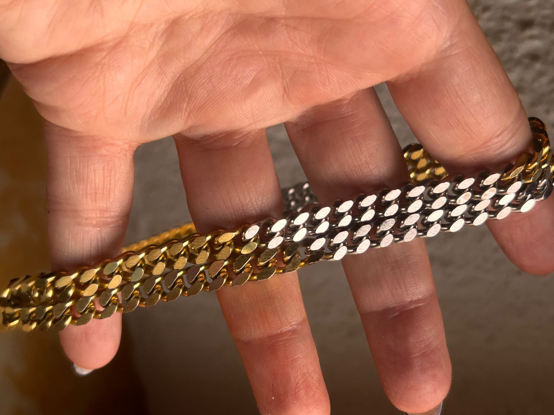 Catenine: Vintage Panzerkette gold/silber – Usato da Basel venduto da bellespirit 8