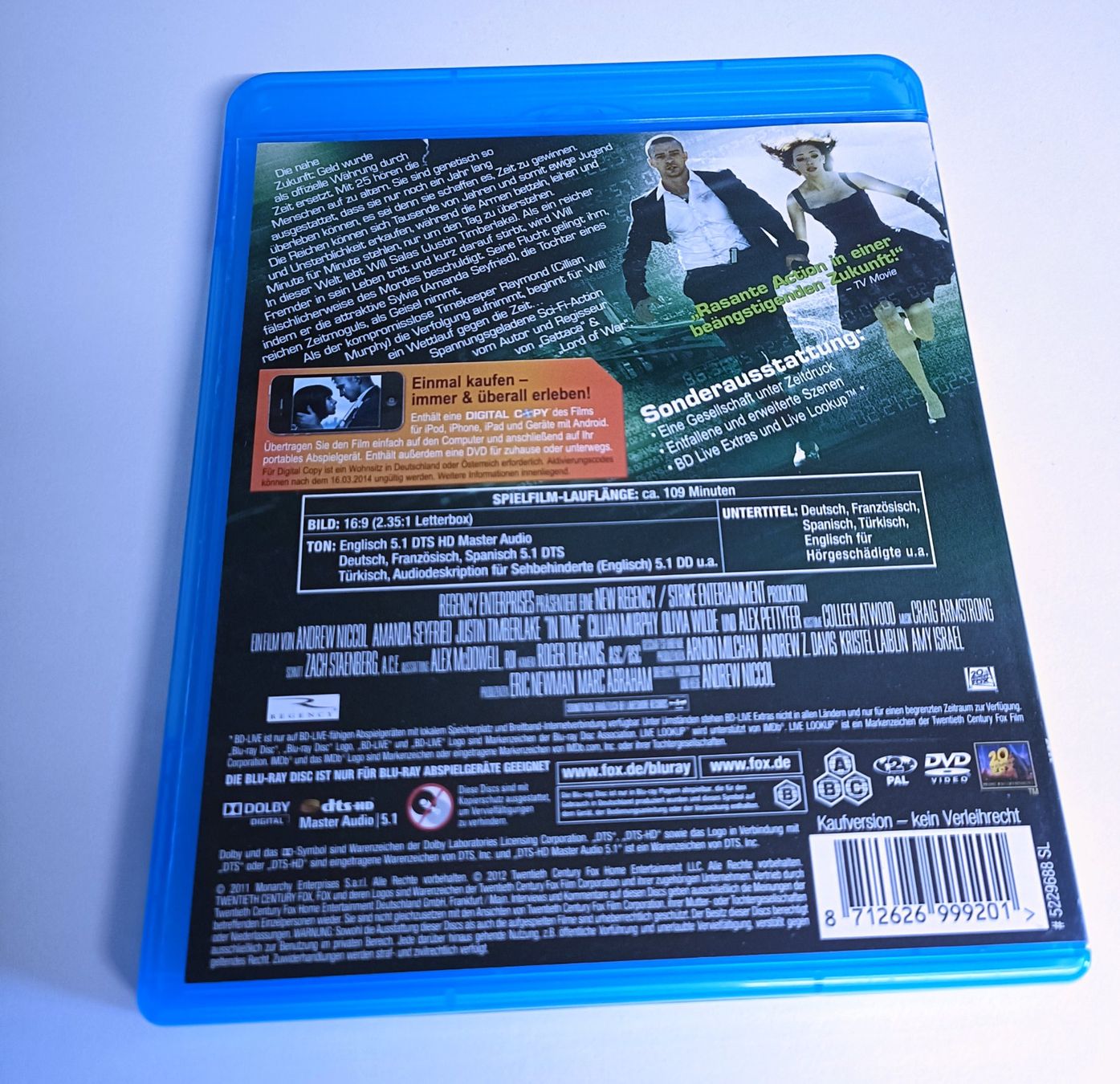 Alle DVDs: In Time  -  Deine Zeit läuft ab / Bluray + DVD – Gebraucht aus Köniz von Movieportal007 1