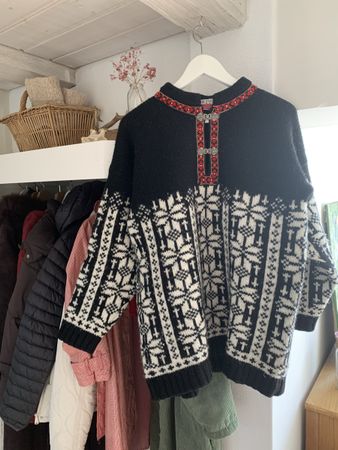 Susan Fosse Norwegian Cardigan, 100% Wool, Size L