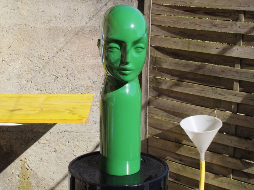 Dekokopf INES Mit Glasaugen & Wimpern – Natura-hautfarben, 40 Cm Hoch | Für Perücken, Hüte & Schaufenster | Stabile Präsentation