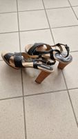 Damenschuhe Sandalen schwarz Leder Grösse 41