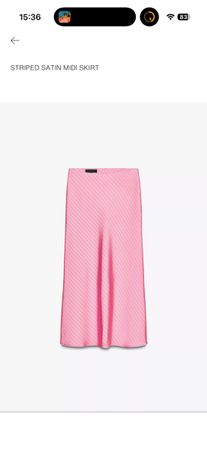 Pinker Satinrock von Zara Grösse XS