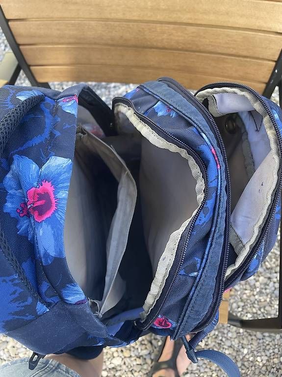 Borse & Zaini: Satch Pack Schulrucksack Blumen blau/pink – Usato da Künten venduto da Gubapri 2