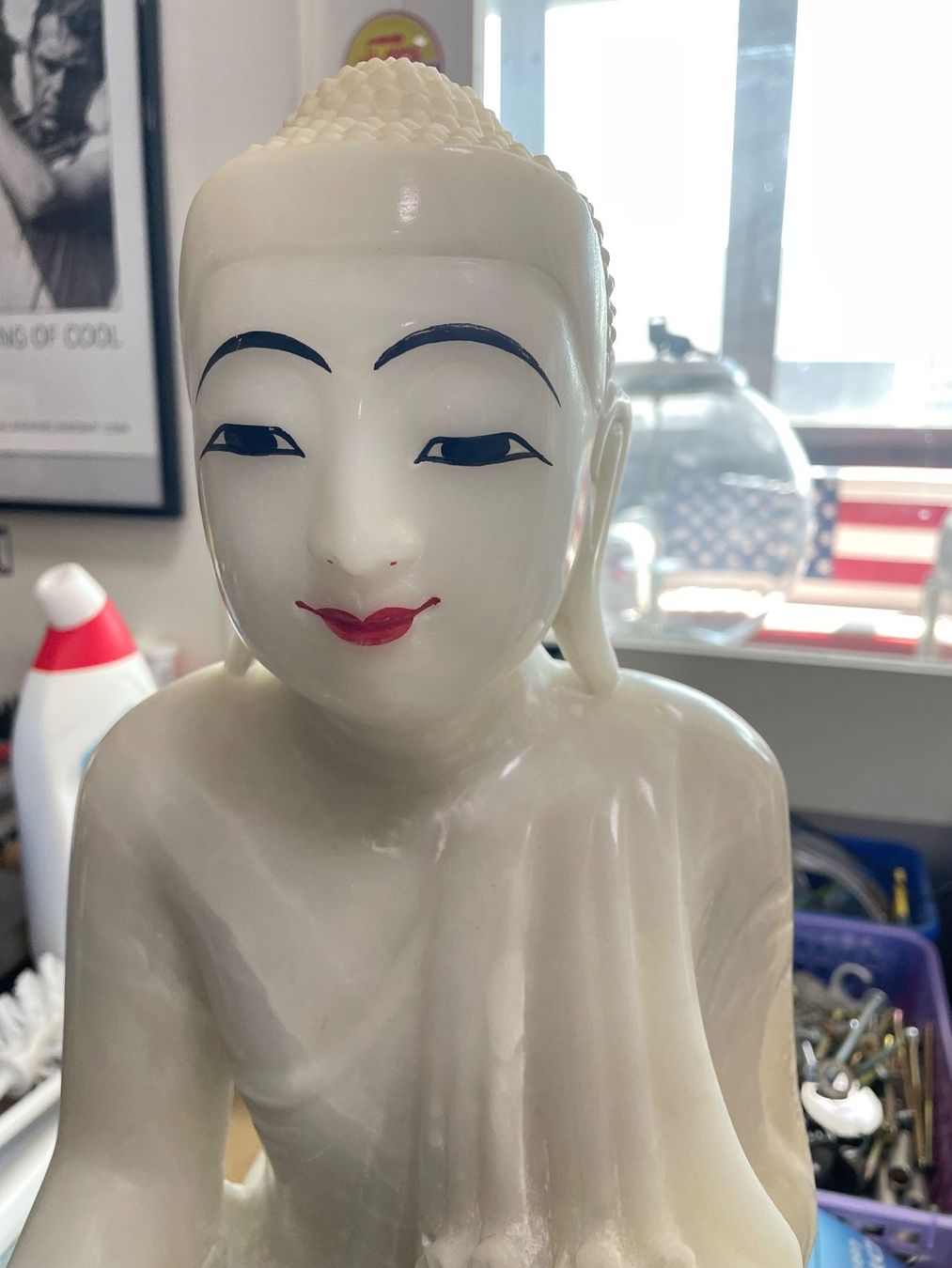 Sculture & Statue: grosser, schwerer Buddha. Marmor, 46 x 34 cm – Usato da Effretikon venduto da Bianchina2 6