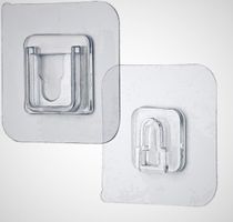 Haken transparent doppelseitige Klebewand 2 Stück