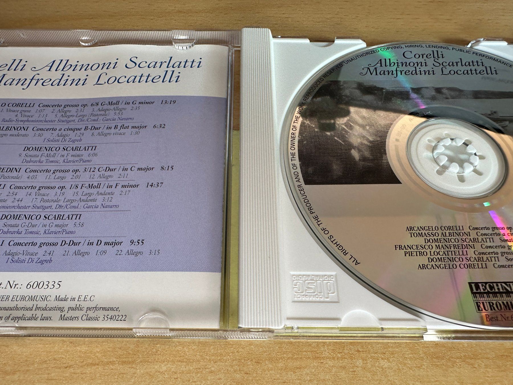 CD: Corelli - Corelli Albinoni Scarlatti Manfredini Locattelli – Usato da Rikon im Tösstal venduto da Alpenmutz 2