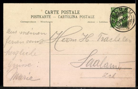 Cartoline postali: AK Goldau, Totalansicht m. d. Rigi – Usato da Berlin venduto da bartko-reher 1