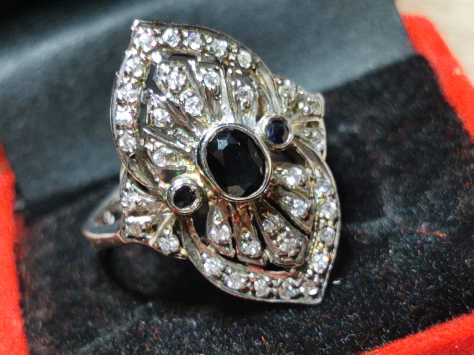 Bagues: Damen Silber 925 Ring Ring mit Saphire – Neuf (Voir description) à Schlieren par vlalif