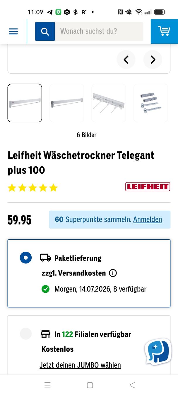 Leifheit Séchoirs à linge: Wäschetrockner ausziehbar – D'occasion à Langenthal par rit_7ygk 3