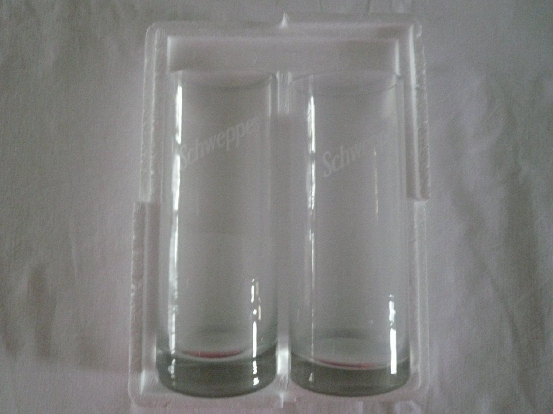 Bicchieri: Original Schwepps Gläser, abgeschrägt, 2er-Set – Nuovo (secondo la descrizione) da Rotkreuz venduto da Busa17 3